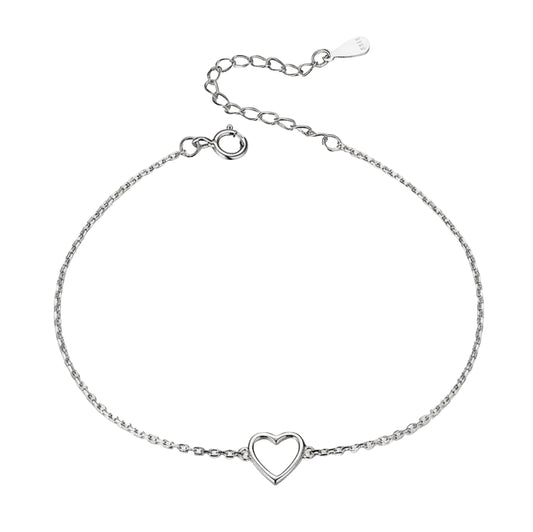 Personalized Heart Chain Bracelet
