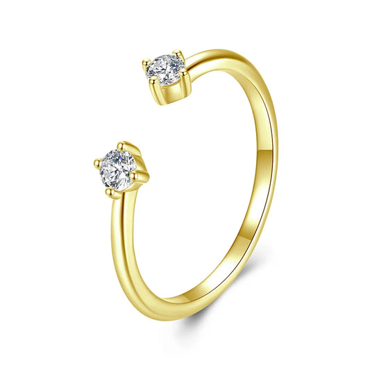 Moissanite Adjustable Ring