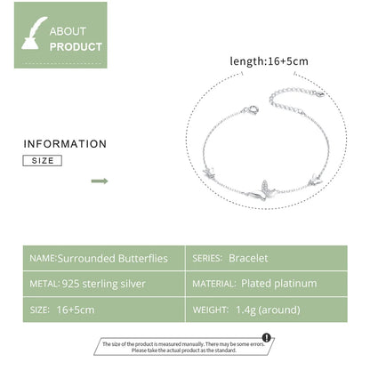 Flying Butterfly Chain Bracelet