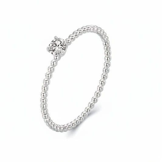 Moissanite Rope Band Ring