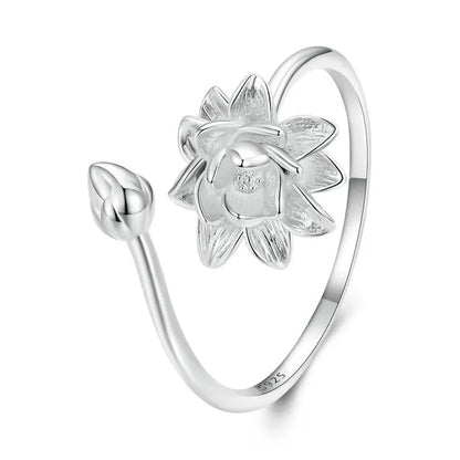 Lotus Flower Adjustable Ring