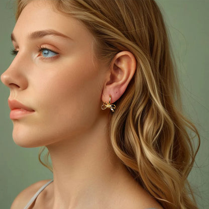 Bow Hoop Earrings