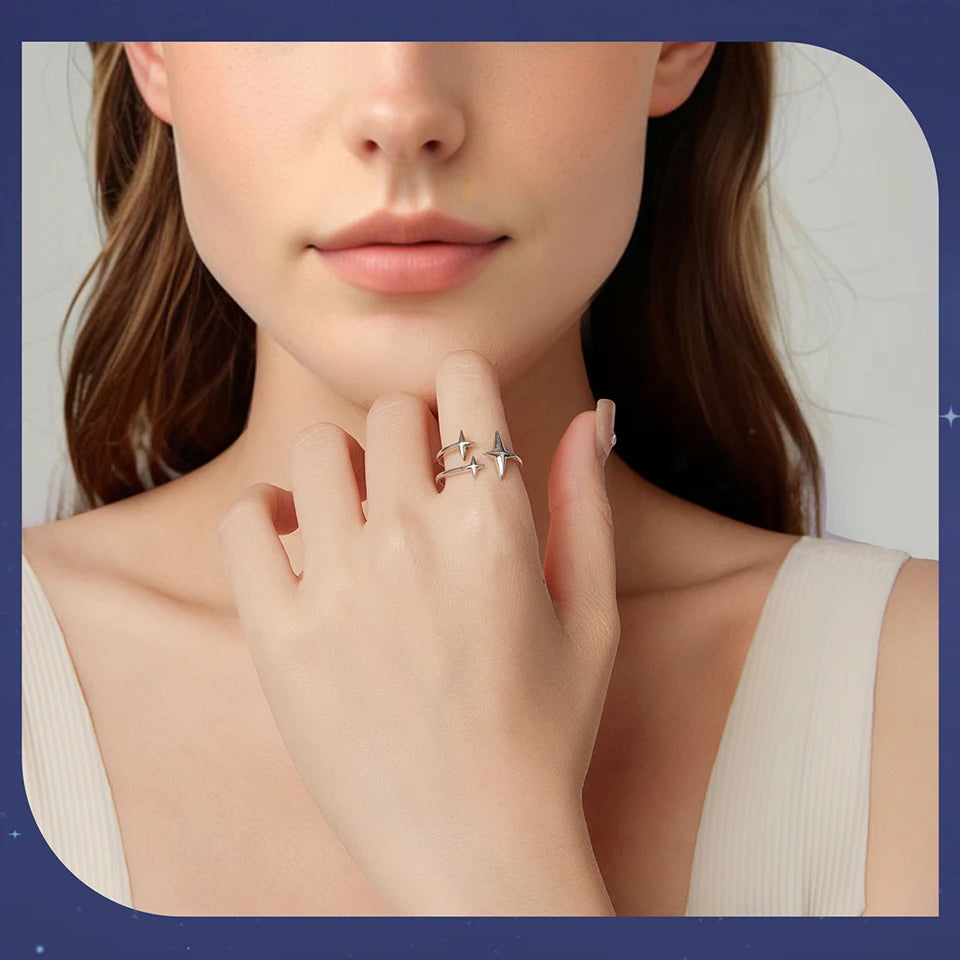 Starlight Three Stars Adjustable Ring