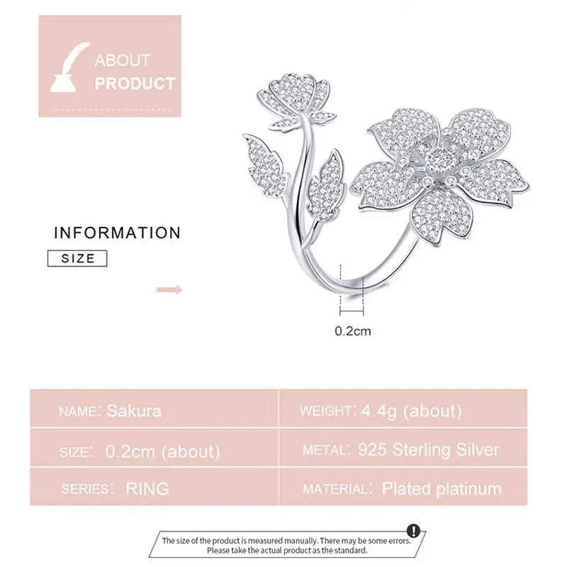 Sakura Flower Adjustable Ring