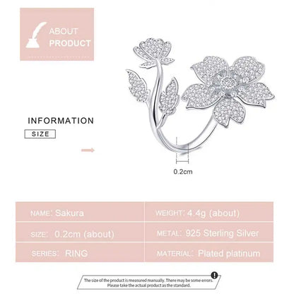 Sakura Flower Adjustable Ring