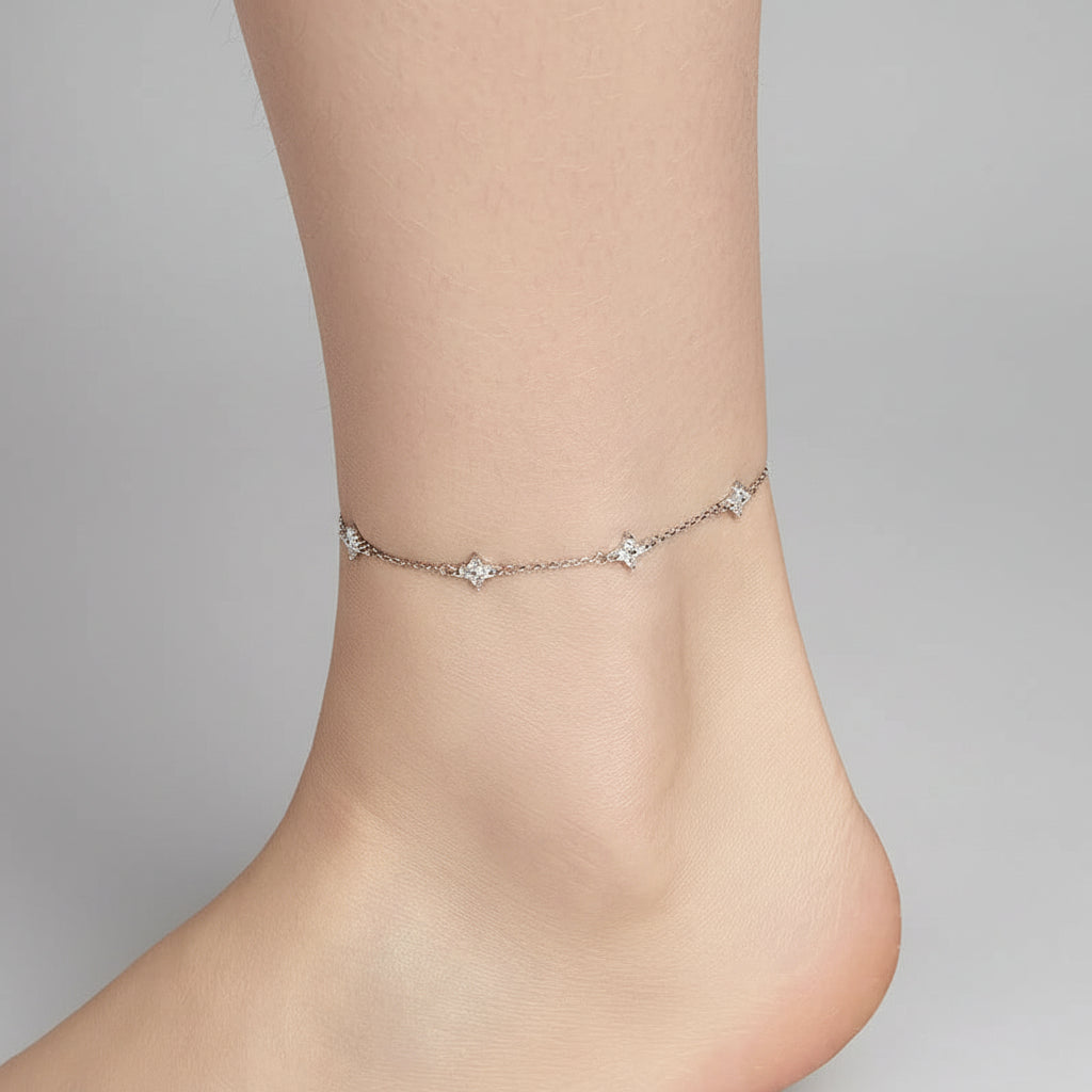 Four-Leaf Clover Anklet