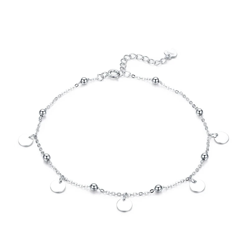 Silver Bead Anklet