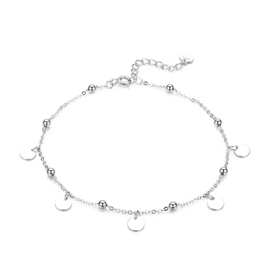Silver Bead Anklet