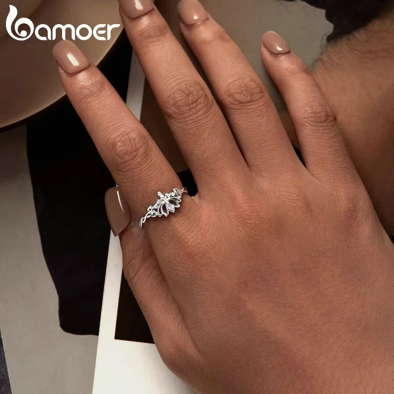 Lotus Opal Flower Ring