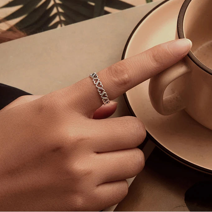 Love Heart Stackable Ring