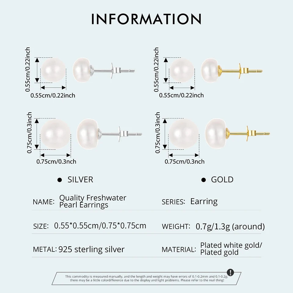 Freshwater Pearl Stud Earrings