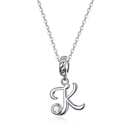 Initial Letter Pendant Necklace