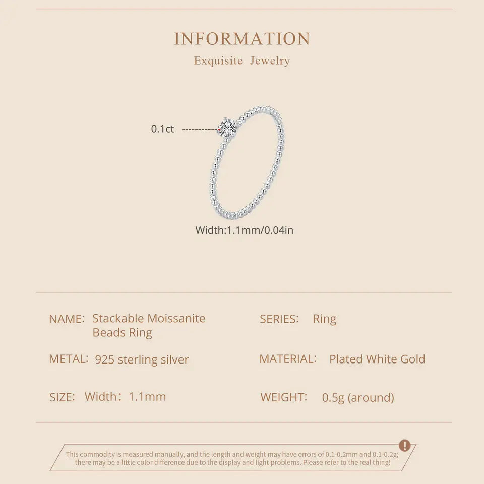 Moissanite Rope Band Ring