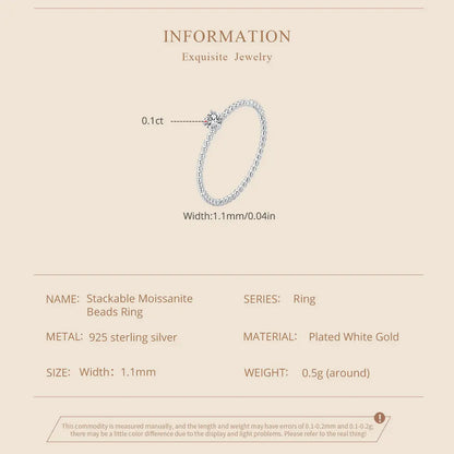 Moissanite Rope Band Ring