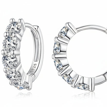 Moissanite Huggie Hoop Earrings