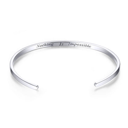 Engraved Courage Bangle