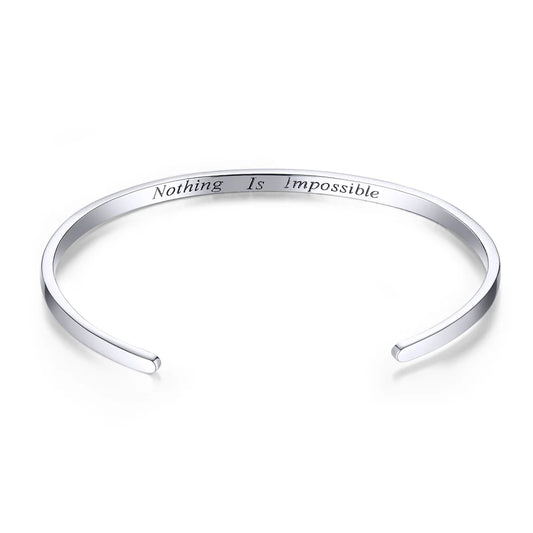 Engraved Courage Bangle