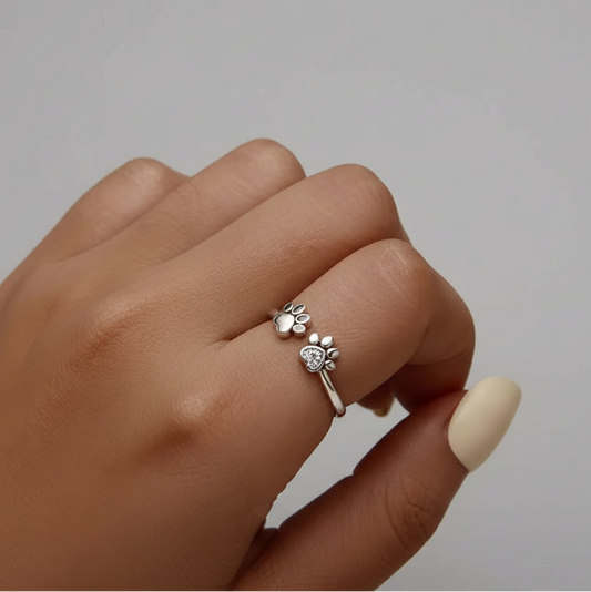 Dog Paw Adjustable Ring