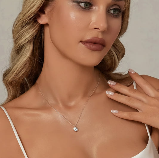 Heart Moissanite Pendant Necklace