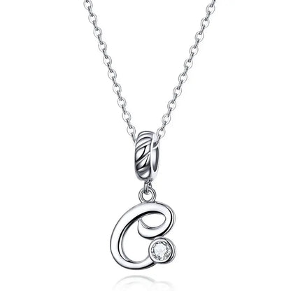 Initial Letter Pendant Necklace