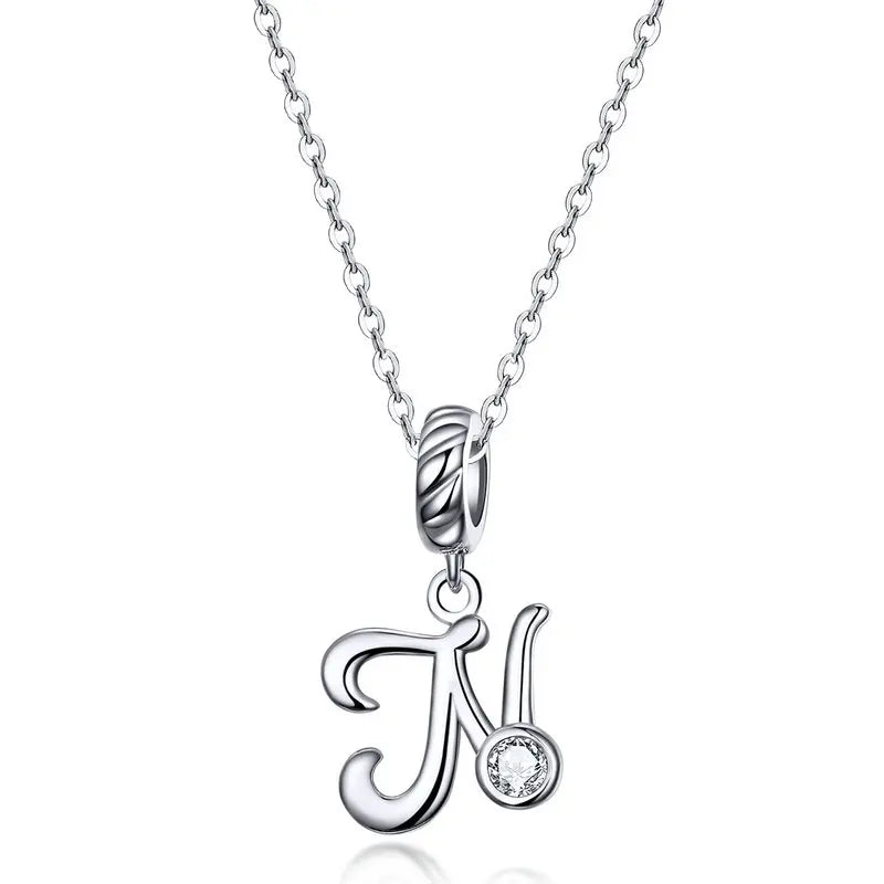 Initial Letter Pendant Necklace