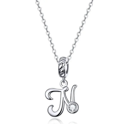 Initial Letter Pendant Necklace