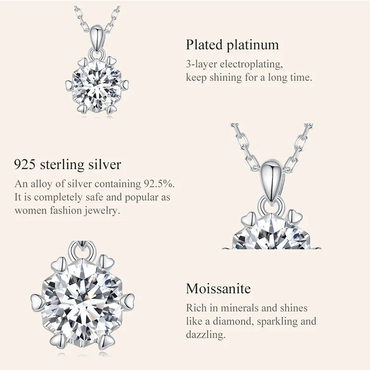 Moissanite Pendant Necklace