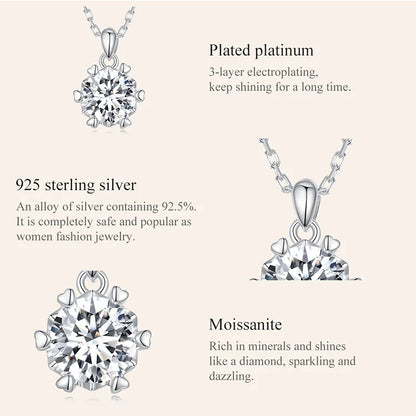 Moissanite Pendant Necklace