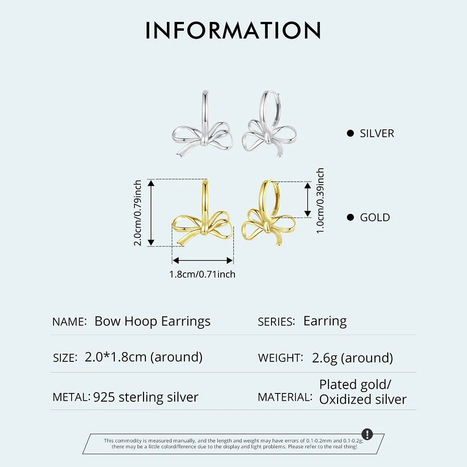 Bow Hoop Earrings