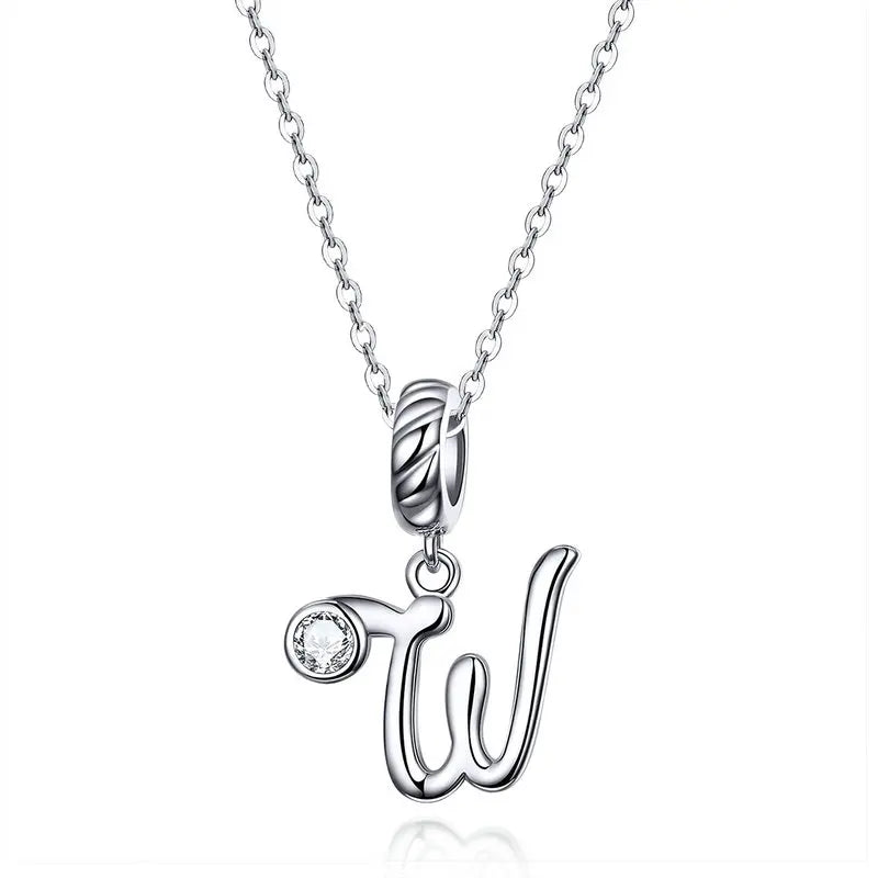 Initial Letter Pendant Necklace
