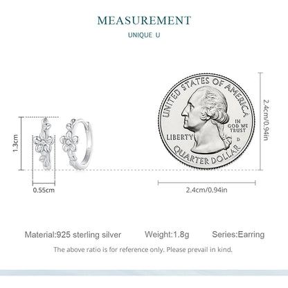 Flower & Vine Hoop Earrings