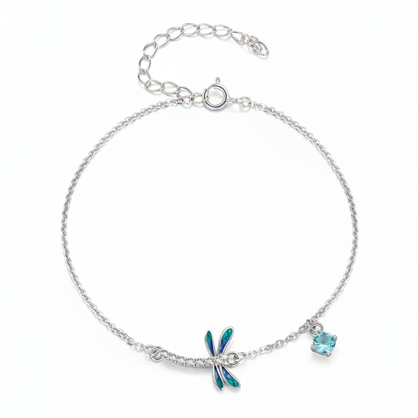 Enamel Dragonfly Chain Bracelet