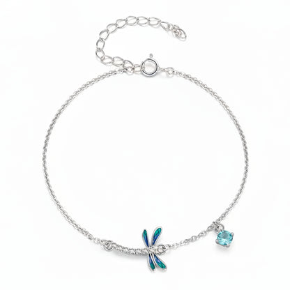 Enamel Dragonfly Chain Bracelet