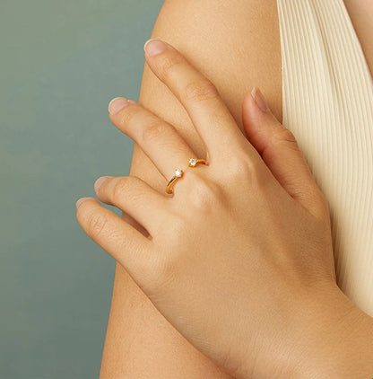 Moissanite Adjustable Ring