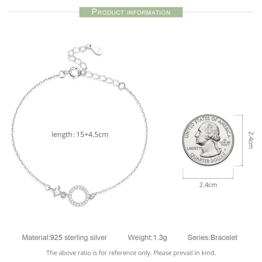 Minimalist Circle Chain Bracelet