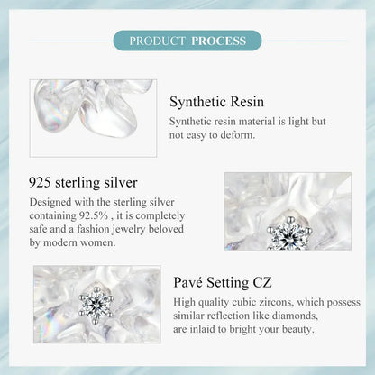 Flower Statement Stud Earrings