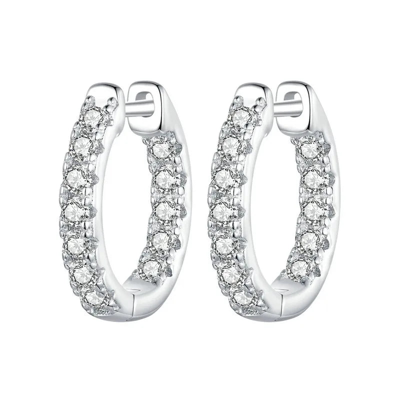 Moissanite Hoop Earrings