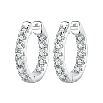 Moissanite Hoop Earrings