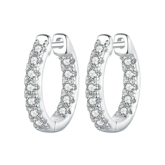 Moissanite Hoop Earrings
