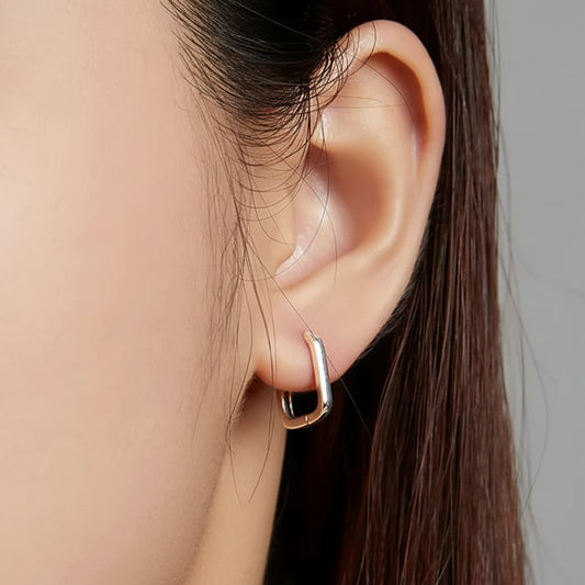 Square Buckle Hoop Earrings