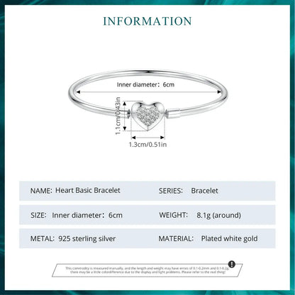 Charm Bracelet with Heart Clasp