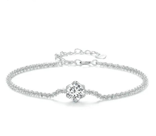 Moissanite Chain Bracelet