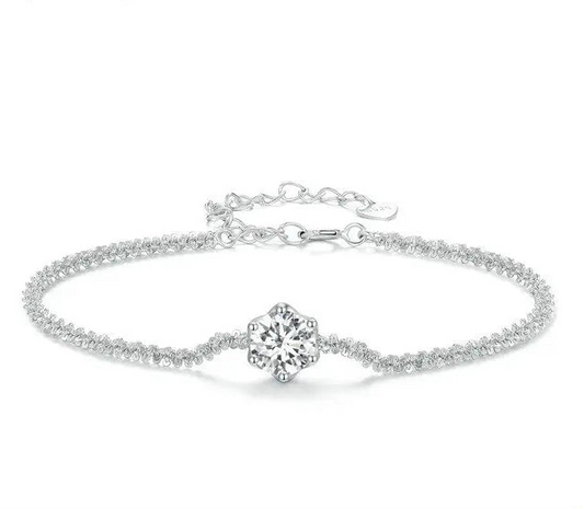 Moissanite Chain Bracelet