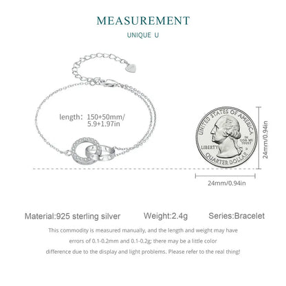 Double Circle Chain Bracelet