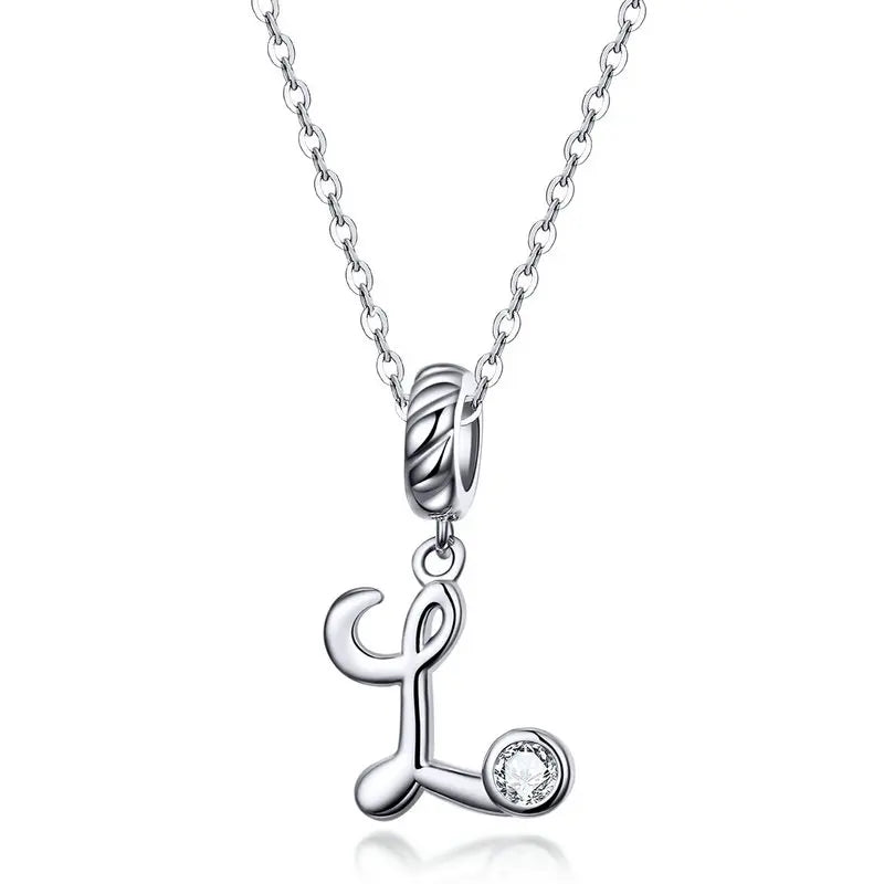 Initial Letter Pendant Necklace