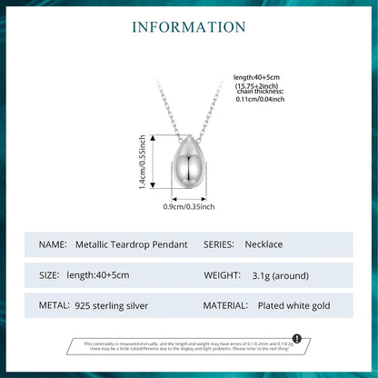 Teardrop Pendant Necklace