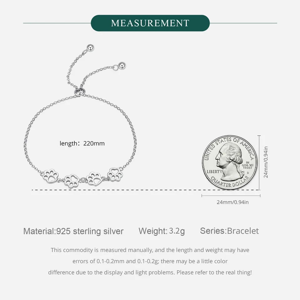 Cat Paw Print Bracelet