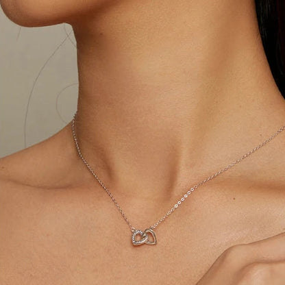 Connected Heart Pendant Necklace