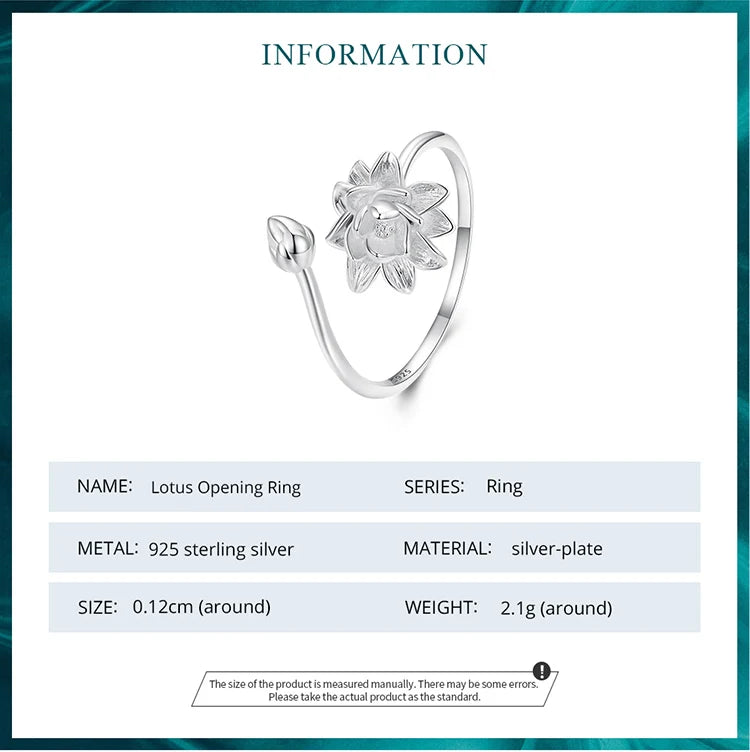 Lotus Flower Adjustable Ring