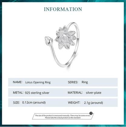 Lotus Flower Adjustable Ring